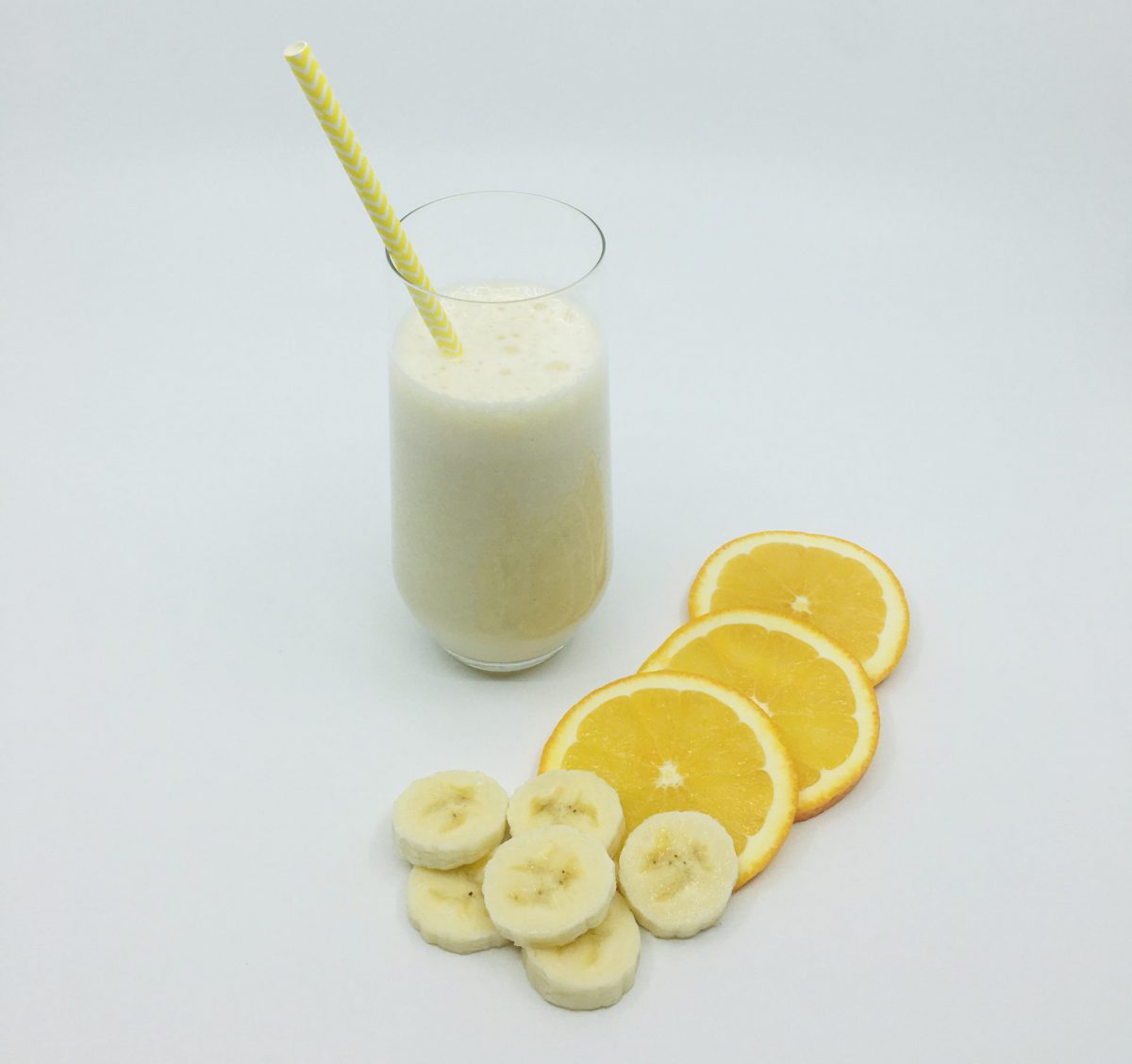 eiwitshake sinaasappel-banaan