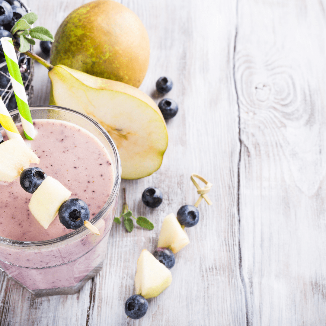 Insta afb eiwitshake blauwe bessen peer