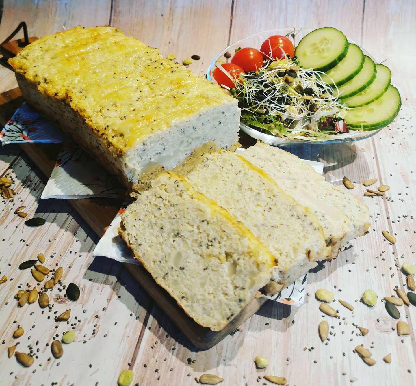 Bloemkoolcake met magere melkpoeder